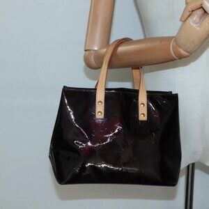 LOUIS VUITTON Monogram Vernis Reade PM Hand Bag Amarante M91993 LV Auth 134516